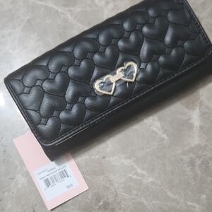 Juicy Couture Black Heart Quilted Wallet